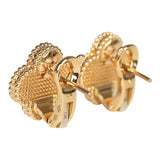 Van Cleef & Arpels Vintage Alhambra Motif Earrings 18K Yellow Gold - Thumbnail View 3
