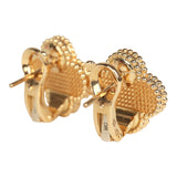 Van Cleef & Arpels Vintage Alhambra Motif Earrings 18K Yellow Gold - Thumbnail View 5