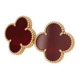 Van Cleef & Arpels Magic Alhambra Carnelian Earrings 18K Yellow Gold - Thumbnail View 4