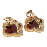 Van Cleef & Arpels Magic Alhambra Carnelian Earrings 18K Yellow Gold - Thumbnail View 5