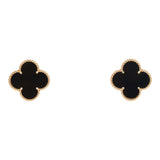 Van Cleef & Arpels Magic Alhambra Onyx Earrings 18K Yellow Gold - Thumbnail View 1