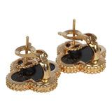 Van Cleef & Arpels Magic Alhambra Onyx Earrings 18K Yellow Gold - Thumbnail View 4