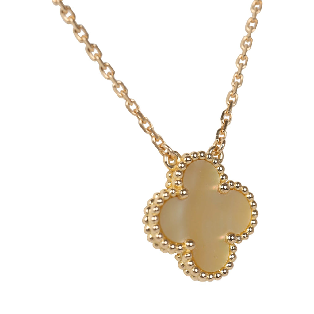 Van Cleef & Arpels 10 Motif Mother of Pearl Alhambra Necklace