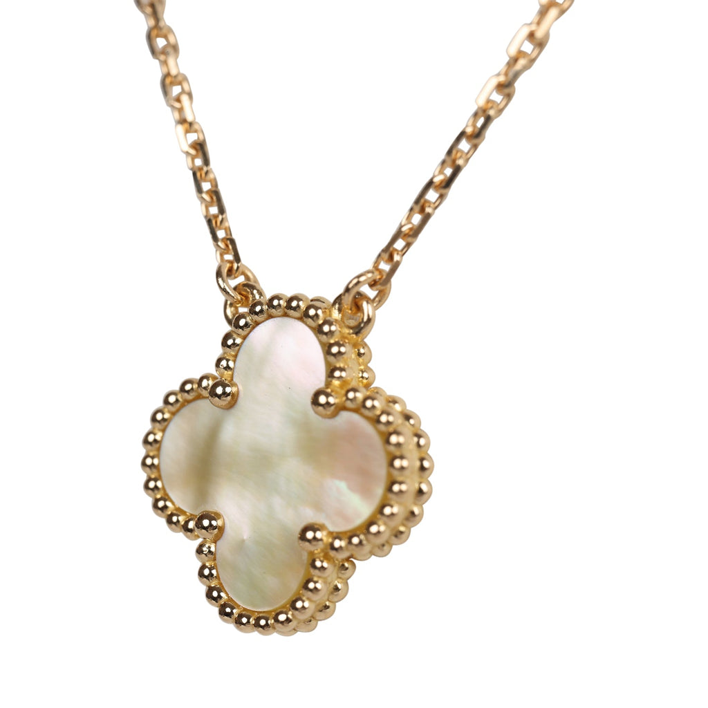 Van Cleef and Arpels Vintage Sweet Alhambra Necklace Mother Of Pearl G –  Luxe Collective