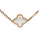 Van Cleef & Arpels Vintage Alhambra Clear Rock Candy Crystal 20 Motif Necklace 18K Yellow Gold