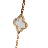 Van Cleef & Arpels Vintage Alhambra Clear Rock Candy Crystal 20 Motif Necklace 18K Yellow Gold