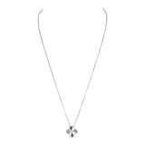 Van Cleef & Arpels 2020 Holiday Vintage Alhambra Pendant Necklace 18K White Gold Guilloche & Diamonds