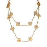Van Cleef & Arpels Vintage Alhambra 20 Motif Necklace 18K Yellow Gold