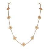 Van Cleef & Arpels Vintage Alhambra 20 Motif Necklace 18K Yellow Gold