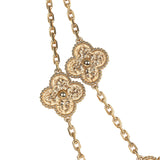 Van Cleef & Arpels Vintage Alhambra 20 Motif Necklace 18K Yellow Gold