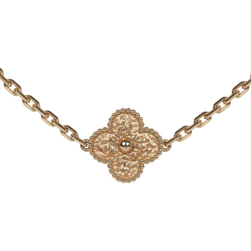 Van Cleef & Arpels Vintage Alhambra 20 Motif Necklace 18K Yellow Gold