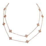 Van Cleef & Arpels Sweet Alhambra 16 Motif Long Necklace Rose Gold Hardware