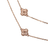 Van Cleef & Arpels Sweet Alhambra 16 Motif Long Necklace Rose Gold Hardware