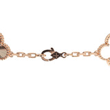 Van Cleef & Arpels Limited Edition Seoul Maison Vintage Alhambra 20 Motif Long Necklace White Mother of Pearl & 18K Rose Gold Hardware