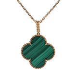 Van Cleef & Arpels Magic Alhambra Long Necklace 1 Motif Malachite 18K Yellow Gold Hardware