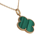 Van Cleef & Arpels Magic Alhambra Long Necklace 1 Motif Malachite 18K Yellow Gold Hardware