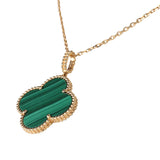 Van Cleef & Arpels Magic Alhambra Long Necklace 1 Motif Malachite 18K Yellow Gold Hardware