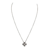 Van Cleef & Arpels 2020 Holiday Vintage Alhambra Pendant Necklace 18K White Gold Guilloche & Diamonds