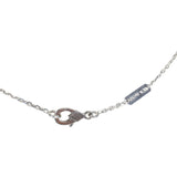 Pre-owned Van Cleef & Arpels 2020 Holiday Vintage Alhambra Pendant Necklace 18K White Gold Guilloche & Diamonds