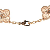 Van Cleef & Arpels Vintage Alhambra 10 Motif Necklace 18K Rose Gold Hardware