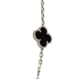 Van Cleef & Arpels Magic Alhambra 6 Motif Necklace Onyx 18K White Gold Hardware - Thumbnail View 3