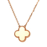 Van Cleef & Arpels 2025 Holiday Vintage Alhambra Pendant Necklace Pink Mother Of Pearl 18K Rose Gold & Diamonds - Thumbnail View 4