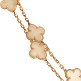 Van Cleef & Arpels Vintage Alhambra Clear Rock Candy Crystal 20 Motif Necklace 18K Yellow Gold - Thumbnail View 3