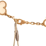 Van Cleef & Arpels Vintage Alhambra Clear Rock Candy Crystal 20 Motif Necklace 18K Yellow Gold - Thumbnail View 4