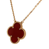 Pre-owned Van Cleef & Arpels Prince Edition Magic Alhambra Pendant Necklace Carnelian 18K Rose Gold - Thumbnail View 4