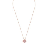 Van Cleef & Arpels 2025 Holiday Vintage Alhambra Pendant Necklace Pink Mother Of Pearl 18K Rose Gold & Diamonds - Thumbnail View 1