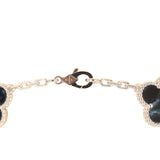 Van Cleef & Arpels Vintage Alhambra 20 Motif Long Necklace Pietersite 18K White Gold - Thumbnail View 5