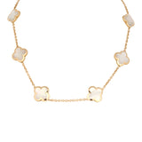 Pre-owned Van Cleef & Arpels Pure Alhambra 9 Motif Necklace Mother of Pearl 18K Yellow Gold - Thumbnail View 2