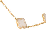 Pre-owned Van Cleef & Arpels Pure Alhambra 9 Motif Necklace Mother of Pearl 18K Yellow Gold - Thumbnail View 3