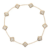 Pre-owned Van Cleef & Arpels Pure Alhambra 9 Motif Necklace Mother of Pearl 18K Yellow Gold - Thumbnail View 1