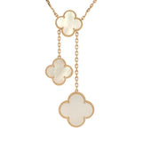 Van Cleef & Arpels Magic Alhambra 6 Motif Necklace Mother of Pearl 18K Yellow Gold - Thumbnail View 3