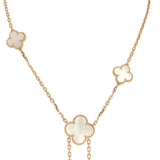 Van Cleef & Arpels Magic Alhambra 6 Motif Necklace Mother of Pearl 18K Yellow Gold - Thumbnail View 4