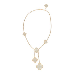 Van Cleef & Arpels Magic Alhambra 6 Motif Necklace Mother of Pearl 18K Yellow Gold
