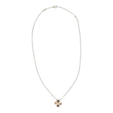 Van Cleef & Arpels 2024 Holiday Vintage Alhambra Pendant Necklace Rose Gold Guilloche 18K White Gold & Diamonds - Thumbnail View 6