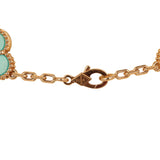 Van Cleef & Arpels Vintage Alhambra 20 Motif Long Necklace Amazonite 18K Yellow Gold - Thumbnail View 5