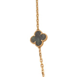 Van Cleef & Arpels Vintage Alhambra 10 Motif Necklace Grey Mother of Pearl 18K Yellow Gold - Thumbnail View 3