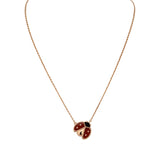 Van Cleef & Arpels Lucky Spring Ladybug Pendant Necklace Carnelian, Onyx 18K Rose Gold - Thumbnail View 1