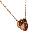 Van Cleef & Arpels Lucky Spring Ladybug Pendant Necklace Carnelian, Onyx 18K Rose Gold - Thumbnail View 3