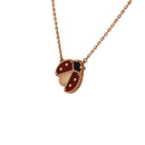 Van Cleef & Arpels Lucky Spring Ladybug Pendant Necklace Carnelian, Onyx 18K Rose Gold - Thumbnail View 4