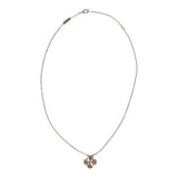 Van Cleef & Arpels 2024 Holiday Vintage Alhambra Pendant Necklace Rose Gold Guilloche 18K White Gold & Diamonds - Thumbnail View 8