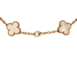 Van Cleef & Arpels Vintage Alhambra 20 Motif Long Necklace White Mother of Pearl, 18K Yellow Gold - Thumbnail View 5