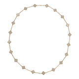 Van Cleef & Arpels Vintage Alhambra 20 Motif Long Necklace White Mother of Pearl, 18K Yellow Gold - Thumbnail View 2