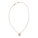 Van Cleef & Arpels 2025 Holiday Vintage Alhambra Pendant Necklace Pink Mother Of Pearl 18K Rose Gold & Diamonds - Thumbnail View 6