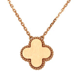 Pre-owned Van Cleef & Arpels 2025 Holiday Vintage Alhambra Pendant Necklace Pink Mother Of Pearl 18K Rose Gold & Diamonds - Thumbnail View 4