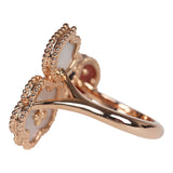 Van Cleef & Arpels Lucky Spring Between the Finger Ring Carnelian, Mother of Pearl & Onyx 18K Rose Gold