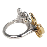 Van Cleef & Arpels Between The Finger "Two Butterfly" Ring Yellow Sapphire & Diamonds 18K White Gold